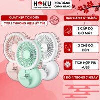 Quạt mini đa năng Jiashi DELAEP tích hợp 3 trong 1 đèn ngủ và kẹp điện thoại, gấp để bàn dây đeo tiện lợi – QMN02
