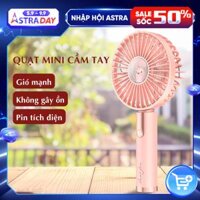 Quạt mini để bàn, quạt USB tích điện cầm tay CTFAST - M109  Thiết kế thông minh 3 tốc độ làm mát, chất liệu cao cấp bền bỉ, điều chỉnh 360 độ, không gây ồn, pin sạc 1200mah, dễ dàng mang theo sử dụng - hàng chính hãng - Hồng-Model 2022 - Trắng