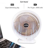 Quạt mini để bàn văn phòng cắm usb quạt tích điện mini 2000 mAh Cell Home Super Desktop Fan