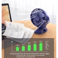 Quạt Mini Để Bàn Yoobao F04 6400mAh tích điện Quạt Kẹp xe đẩy đa năng Sử Dùng Đến 32H, Xoay 720 Độ