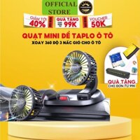 Quạt Mini để taplo ô tô xoay 360 độ 3 nấc gió TANGDi Cho Ô Tô , Văn Phòng, Gia Đình