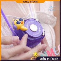 Quạt mini đeo cổ dễ thương hình DJ kute, không cánh, tiện lợi pin 1000 maH, dây có thể tháo rời.