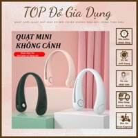 Quạt mini đeo cổ không cánh - Biên độ thổi rộng 360 độ - Bảo Hành 12 Tháng