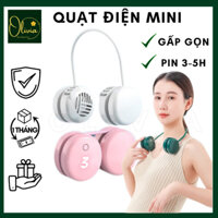 Quạt Mini Đeo Cổ Không Cánh Cao Cấp Gió Đảo Chiều 360 Độ Siêu Hot, Quạt Quàng Cổ 3 Tốc Độ Gió Cực Mạnh Dây Sạc USB