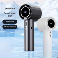 Quạt Mini Di Động Mới Quạt Cầm Tay 100 Bánh Răng Quạt Tốc Độ Cao Có Màn Hình LED Sạc USB