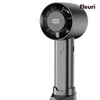 Quạt Mini Di Động, Quạt Cầm Tay Có Màn Hình Led & Đèn Pin, Quạt Pin Sạc Usb 3 Tốc Độ 2000mah, Quạt Để Bàn Cá Nhâ