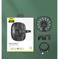 Quạt mini gắn lưng ghế dùng trên xe ô tô Baseus Natural Wind Magnetic Rear Seat Fan (Pin sạc 1000mAh,2 cấp tốc độ