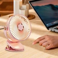 QUẠT MINI KẸP ĐỂ BÀN SẠC TÍCH ĐIỆN KHÔNG CHỔI THAN CHẠY  CỰC ÊM NHIỀU MÀU SẮC