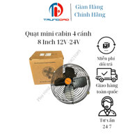 Quạt mini ô tô lồng sắt, cánh sắt 12V 24V có chân kẹp, sử dụng đầu tẩu kèm công tắc liền dễ sử dụng