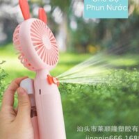 quạt mini phun sương cầm tay pin 1800mA sạc usb chân đế để điện thoại - nhỏ gọn tiện dụng