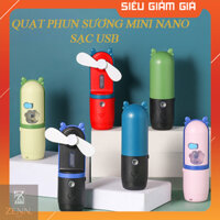 Quạt mini phun sương cầm tay, tạo độ ẩm nhỏ gọn tiện dụng an toàn