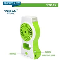 Quạt Mini Phun Sương Weidasi Wd-209 Cầm Tay, Để Bàn, giá rẻ