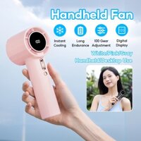 Quạt mini quạt phản lực cầm tay có thể sạc lại gió mạnh 100Gear tốc độ gió Màn hình kỹ thuật số quạt