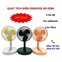Quạt mini, Quạt Pin sạc tích điện cao 70cm HR-5589 chính hãng (BH 03 tháng)
