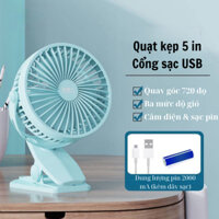 Quạt mini quạt sạc đa năng - Kẹp bàn - Để đứng
