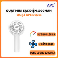 Quạt Mini Sạc Điện 1200mAh Quạt APE DQ251 Điều Chỉnh Tốc Độ 3 Tốc Độ Xoay 720°