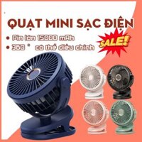 Quạt mini sạc điện 15000 mah quạt kẹp Thích hợp cho máy tính để bàn, xe ô tô, xe máy, xe đẩy cho bé