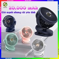 Quạt mini sạc điện 15000/20000 mAh Quạt động cơ không chổi than Quạt kẹp bàn có thể sạc lại Quạt sạc tích điện Gió mạnh