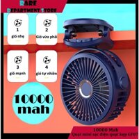 Quạt mini sạc điện 20000 mah quạt kẹp GF07, Quạt mini pin trâu Điều chỉnh bốn tốc độ pin siêu bền,Rare Department Store