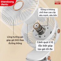 Quạt Mini Sạc Điện Đế Kẹp Xoay 720 Độ Dùng 3-5 Tiếng Tùy Mức - Quạt Cầm Tay Mini Đa Năng Máy Quạt Mini Kẹp Bàn
