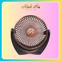 Quạt mini tích điện CWELL Portable Fan C201F-4 không gây ồn, điều chỉnh được góc rộng