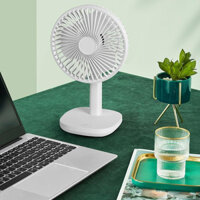 Quạt Mini tích điện để bàn 3 chế độ gió xoay 180 độ pin sạc 4000mAh không gây ồn mô tơ mạnh