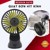 Quạt mini tiện lợi 12V - 24V, làm mát không khí đặt taplo ô tô hoặc bàn làm việc - Đế cố định, xoay 360 độ