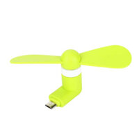 Quạt Mini Usb 2 cánh cắm điện thoại Android, Windows Phone - Xanh lá