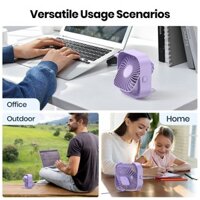 Quạt Mini USB TOPK [Chạy Bằng USB] Quạt Để Bàn Cắm Tắt Tiếng 3 Tốc Độ Gió 5 Inch Quạt Nhỏ 360° Đầu