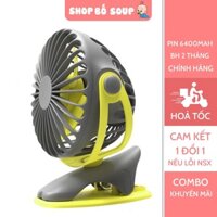 Quạt Mini YooBao 6400mAh, Xoay Góc 720 Độ, Đế Kẹp Đa Năng Hoặc Đặt Bàn Shop Bố Soup