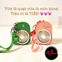Quạt Móc Khoá, Quạt Tích Điện, Quạt Trang Trí Mini Khủng long có kèm dây sạc