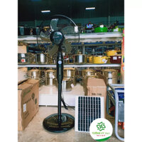 Quạt năng lượng mặt trời công suất 25W chạy được 10-12 giờ gồm tấm pin năng lượng mặt trời 9V, 20W dùng cả đời