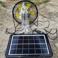 Quạt Năng Lượng Mặt Trời Solar Fan 5V- 2.5W Đường Kính 20cm (Đã Bao Gồm Tấm Pin 6V-3W Đi Kèm)