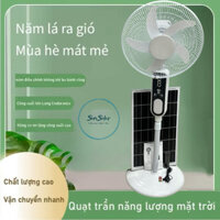 Quạt Năng Lượng Mặt Trời SUN SOLAR Tích Điện Cao Cấp có Điều Khiển từ xa, báo pin Đèn Led Sạc USB Sạc xoay chiều 220v