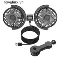 Quạt ngồi ô tô NOVALINX, 360° Quạt xe hơi hai đầu xoay nhiều tốc độ, Quạt điện làm mát mạnh mẽ chạy bằng USB Ổ đĩa dài
