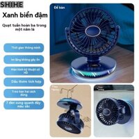 Quạt ngủ Mini cầm tay có thể sạc lại quạt nhỏ cắm trại ngoài trời treo tường quạt điện nhỏ