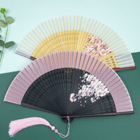 Quạt nhảy gấp phong cách cổ điển, quạt gấp cho sinh viên, quạt váy cheongsam nữ, quạt váy di động mùa hè Hanfu