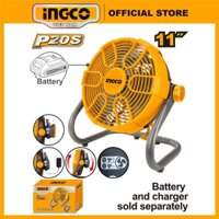 Quạt nhỏ để bàn làm việc dùng điện 220V và Pin 20V Ingco CFALI2002 11" chỉnh nghiêng 0-360° chưa kèm pin sạc