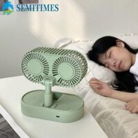 Quạt nhỏ để bàn LUNAEDGE, Quạt bàn Mini động cơ kép bằng kính thiên văn, Làm mát USB Gấp có thể sạc lại Máy làm mát không khí đi bộ đường dài cắm trại