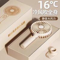 Quạt Nhỏ Di Động Hộ Gia Đình Im Lặng Không Chổi Than Quạt Cầm Tay Màn Hình Kỹ Thuật Số Quạt Mini Di Động SUB Để Bàn Quạt