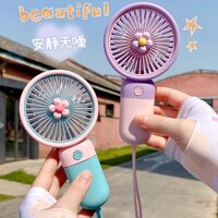 Quạt Nhỏ Quạt Điện Lớp Học Sinh Tắt Tiếng Ký Túc Xá Lâu Dài Di Động Mini Cầm Tay Quạt Sạc USB