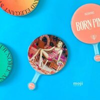 Quạt nhựa cầm tay mini idol BLACKPINK Rosé BORN PINK pink ver 090323
