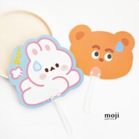 Quạt nhựa cầm tay MJ Sweat baby bear rabbit cute face
