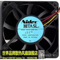 Quạt NIDEC 7025 7cm ba chân có hộp đo tốc độ D07A-12PM 09A 12V 0.14A