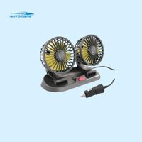 Quạt ô tô 12V 24V hai đầu gió mạnh USB dùng cho xe tải và xe hơi