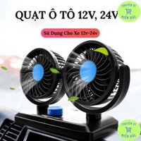 Quạt Ô Tô 12V  Loại tốt – Quạt Mát, Êm, Xoay 360 Độ