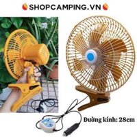 Quạt ô tô 12v, quạt kẹp xe hơi, xe tải 28cm, quạt xe hơi 12v mini, du lịch, dã ngoại - Camping VieNam