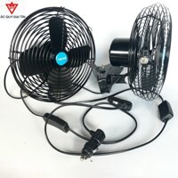 Quạt ô tô 12v và 24v, quạt 4 cánh sắt, lồng sắt 230mm