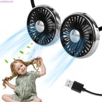 Quạt ô tô CYBERGLIDE, Quạt hai đầu đa chức năng có thể điều chỉnh, 360° Quạt điện gắn trên xe im lặng ba tốc độ tự động