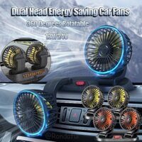 Quạt Ô Tô Điện Quạt Ô Tô 12V / 24V Quạt Xe Có Thể Điều Chỉnh 360 Độ Xoay USB Bảng Điều Khiển Quạt 2 Tốc Độ Xe Tải